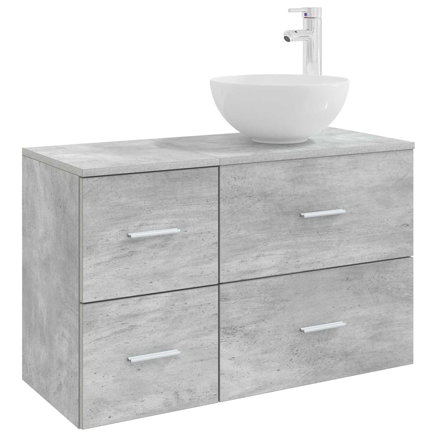 Set di mobili per il bagno 2 pcs Grigio Cemento | homemem39