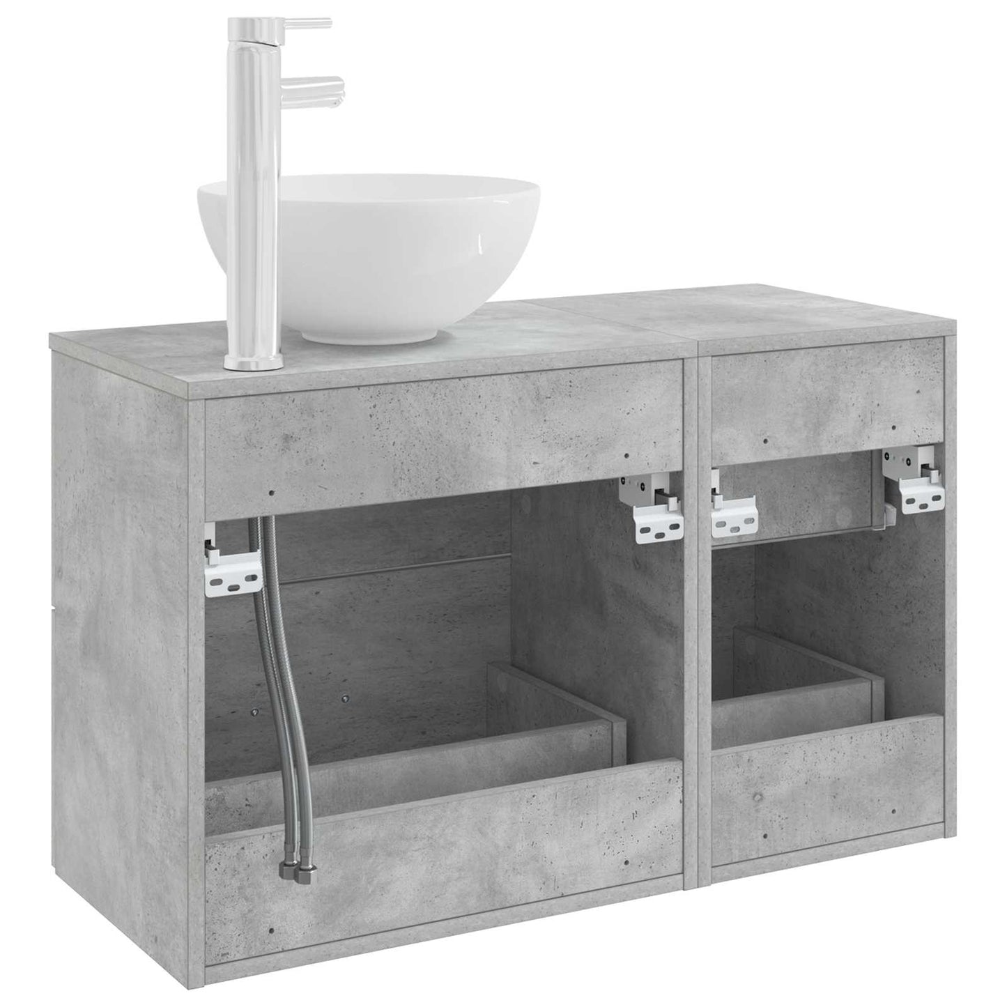 Set di mobili per il bagno 2 pcs Grigio Cemento | homemem39
