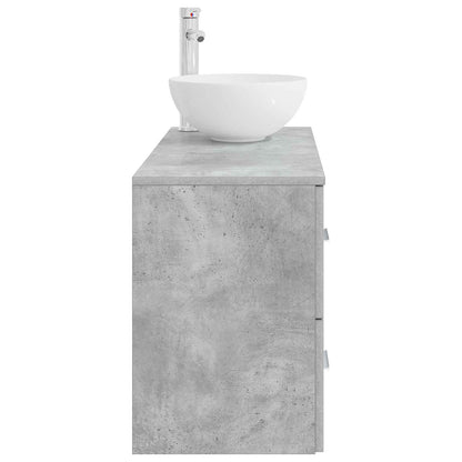 Set di mobili per il bagno 2 pcs Grigio Cemento | homemem39