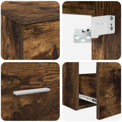 Set di mobili per il bagno 2 pcs Rovere Fumo | homemem39