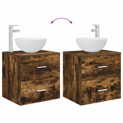 Set di mobili per il bagno 2 pcs Rovere Fumo | homemem39