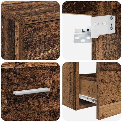 Set di mobili per il bagno 2 pcs Legno antico | homemem39