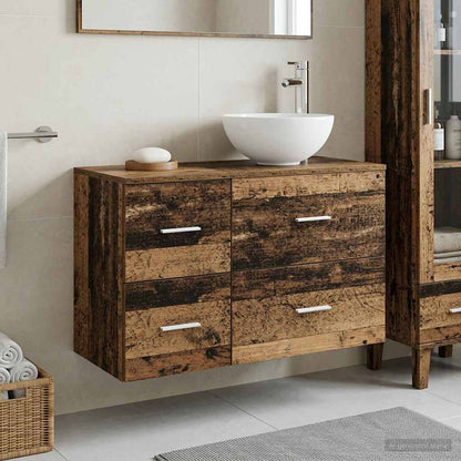 Set di mobili per il bagno 2 pcs Legno antico | homemem39