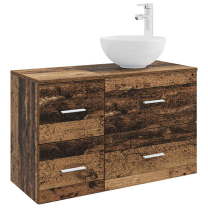 Set di mobili per il bagno 2 pcs Legno antico | homemem39