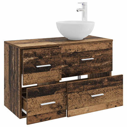 Set di mobili per il bagno 2 pcs Legno antico | homemem39