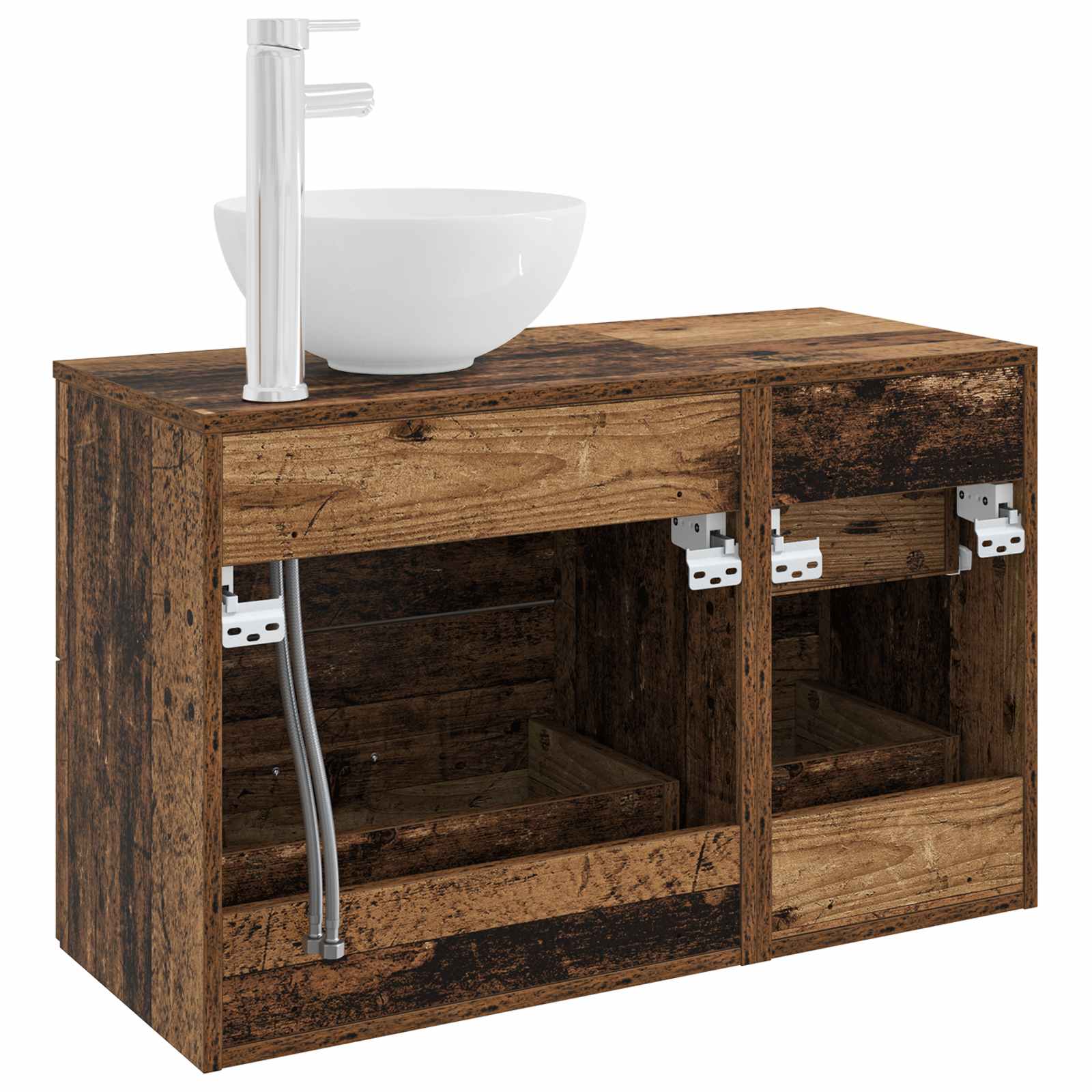 Set di mobili per il bagno 2 pcs Legno antico | homemem39
