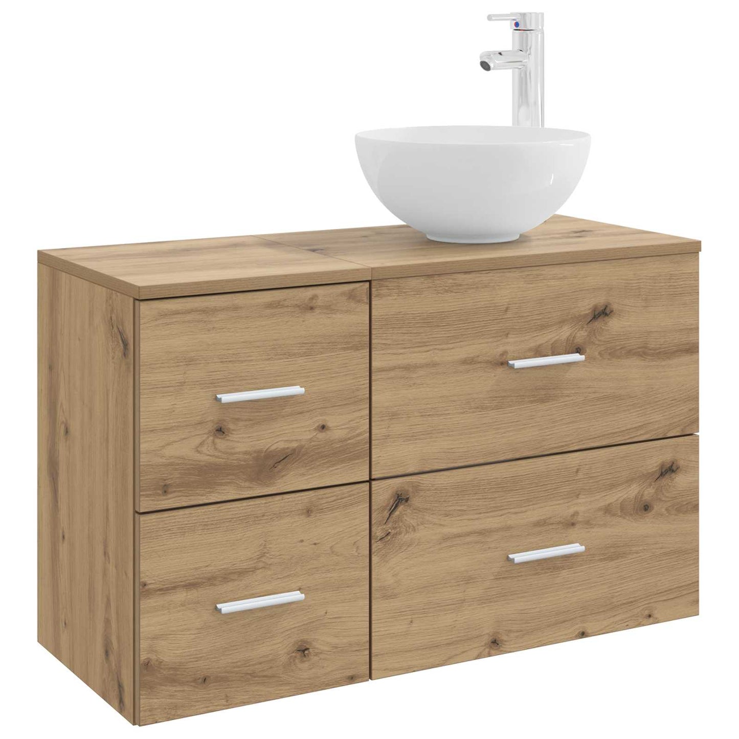 Set di mobili per il bagno 2 pz Rovere Artigianale | homemem39