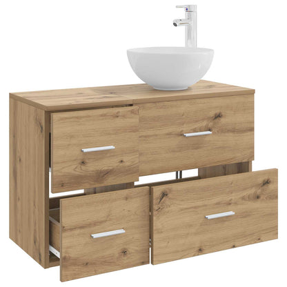 Set di mobili per il bagno 2 pz Rovere Artigianale | homemem39