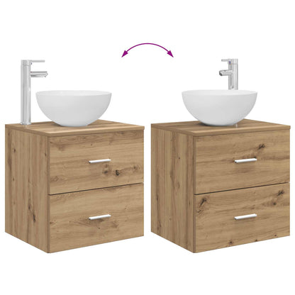 Set di mobili per il bagno 2 pz Rovere Artigianale | homemem39