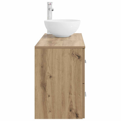 Set di mobili per il bagno 2 pz Rovere Artigianale | homemem39