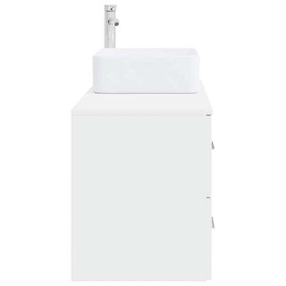 Set di mobili per il bagno 2 pcs Bianco Legno ingegnerizzato | homemem39