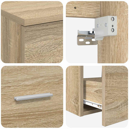 Set di mobili per il bagno 2 pz Rovere Sonoma