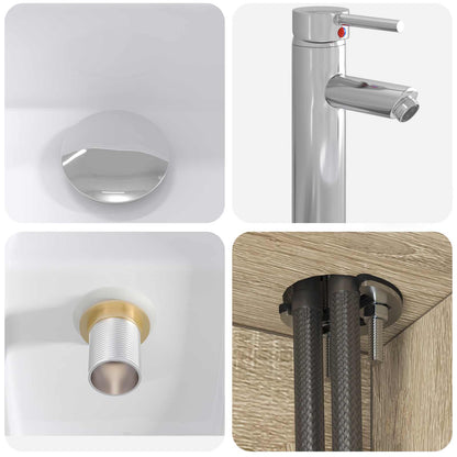 Set di mobili per il bagno 2 pcs Rovere Sonoma | homemem39