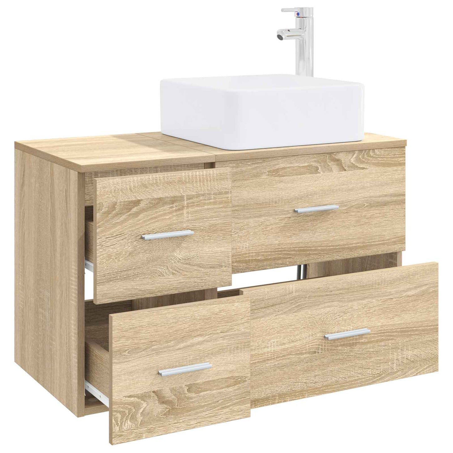 Set di mobili per il bagno 2 pz Rovere Sonoma
