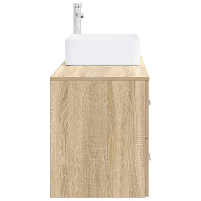 Set di mobili per il bagno 2 pz Rovere Sonoma