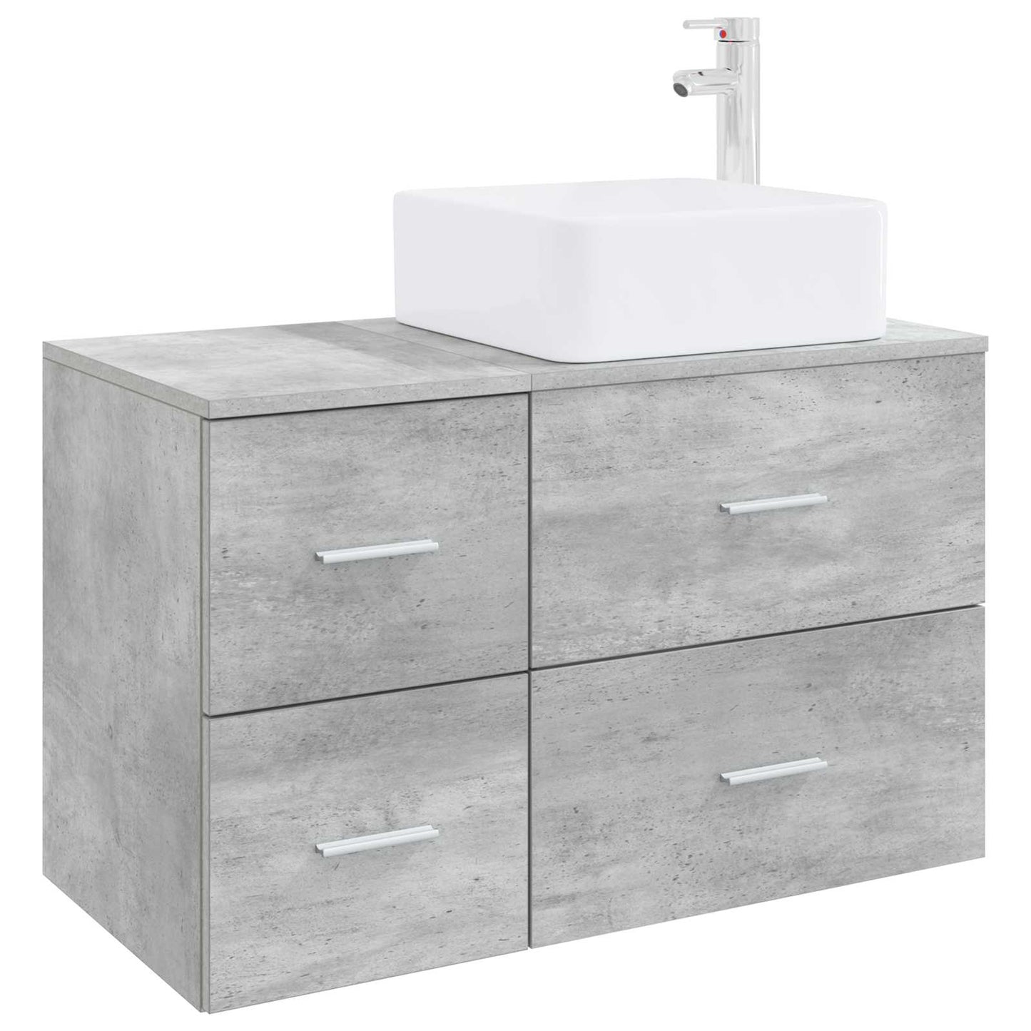 Set di mobili per il bagno 2 pcs Grigio Cemento | homemem39