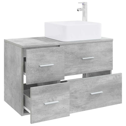 Set di mobili per il bagno 2 pcs Grigio Cemento | homemem39