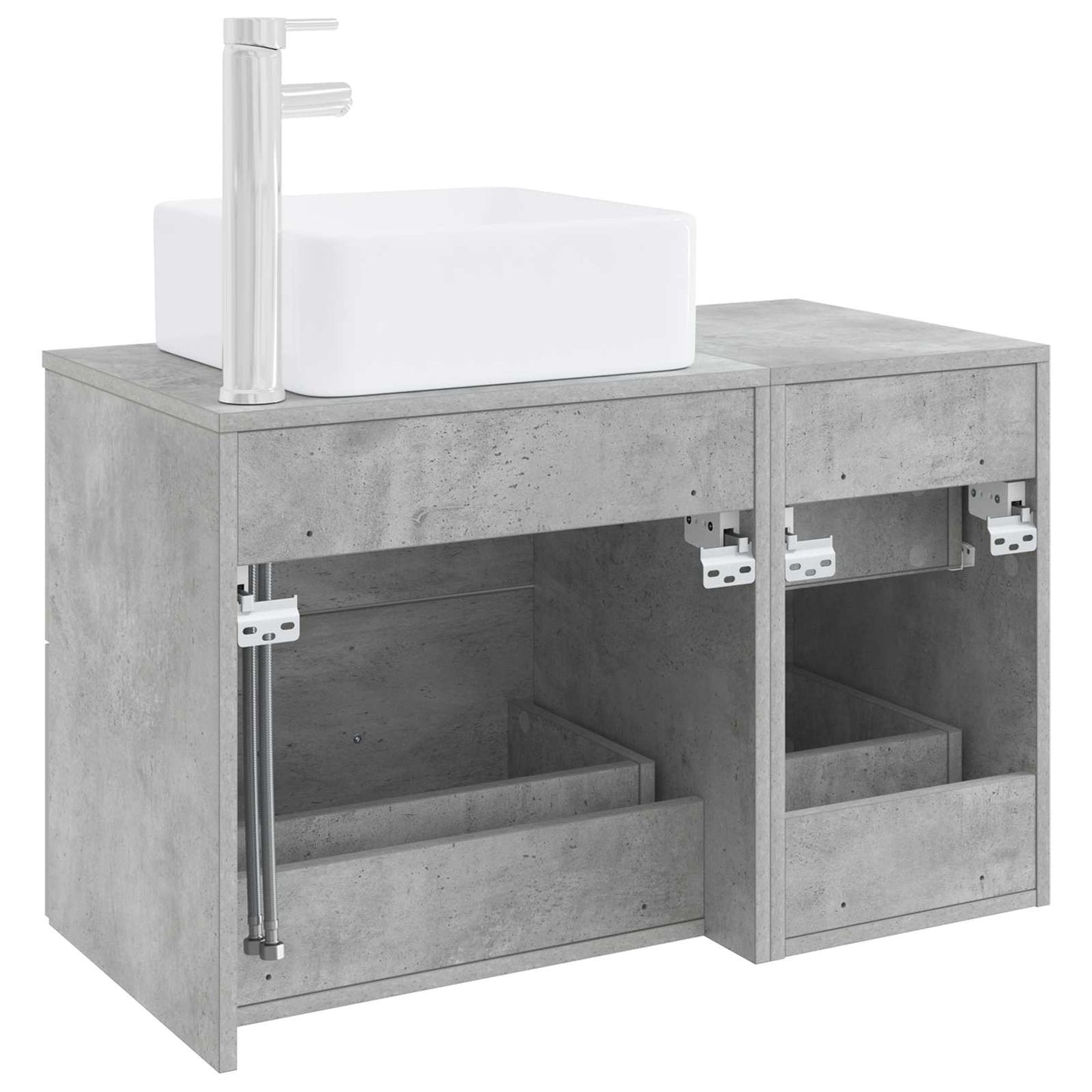 Set di mobili per il bagno 2 pcs Grigio Cemento | homemem39