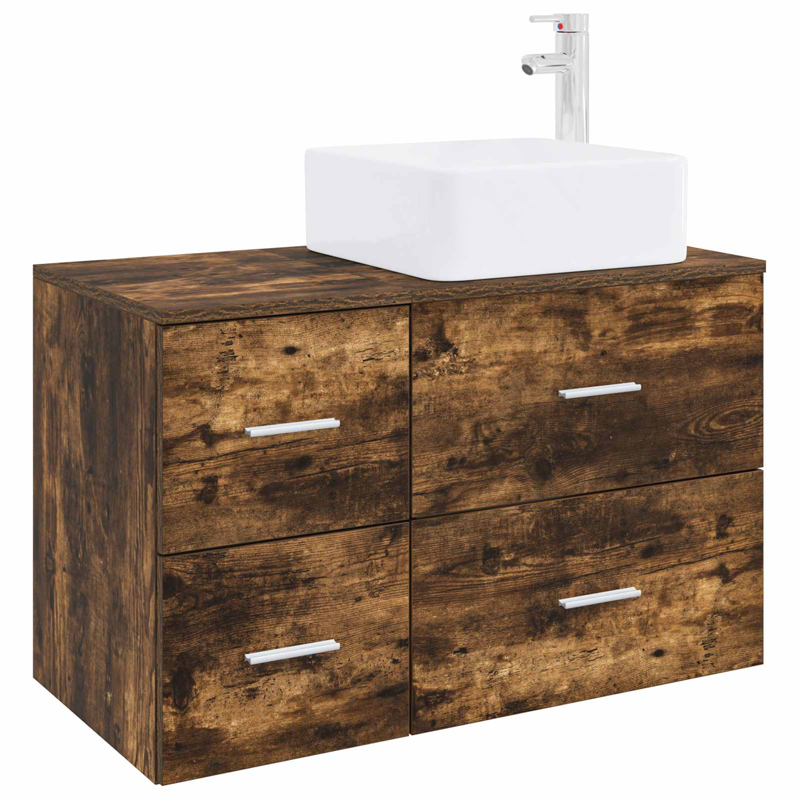 Set di mobili per il bagno 2 pcs Rovere Fumo | homemem39