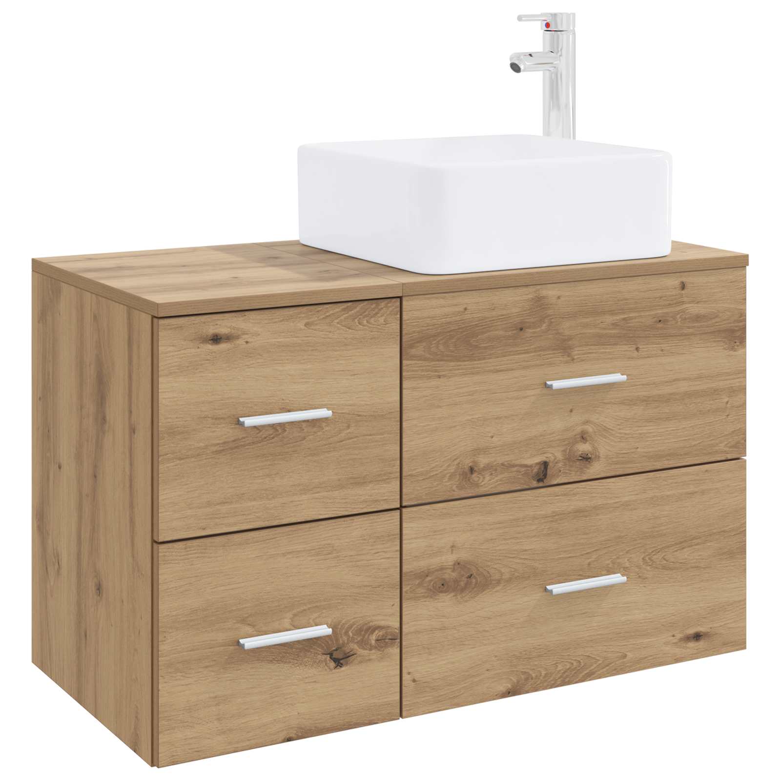 Set di mobili per il bagno 2 pz Rovere Artigianale | homemem39