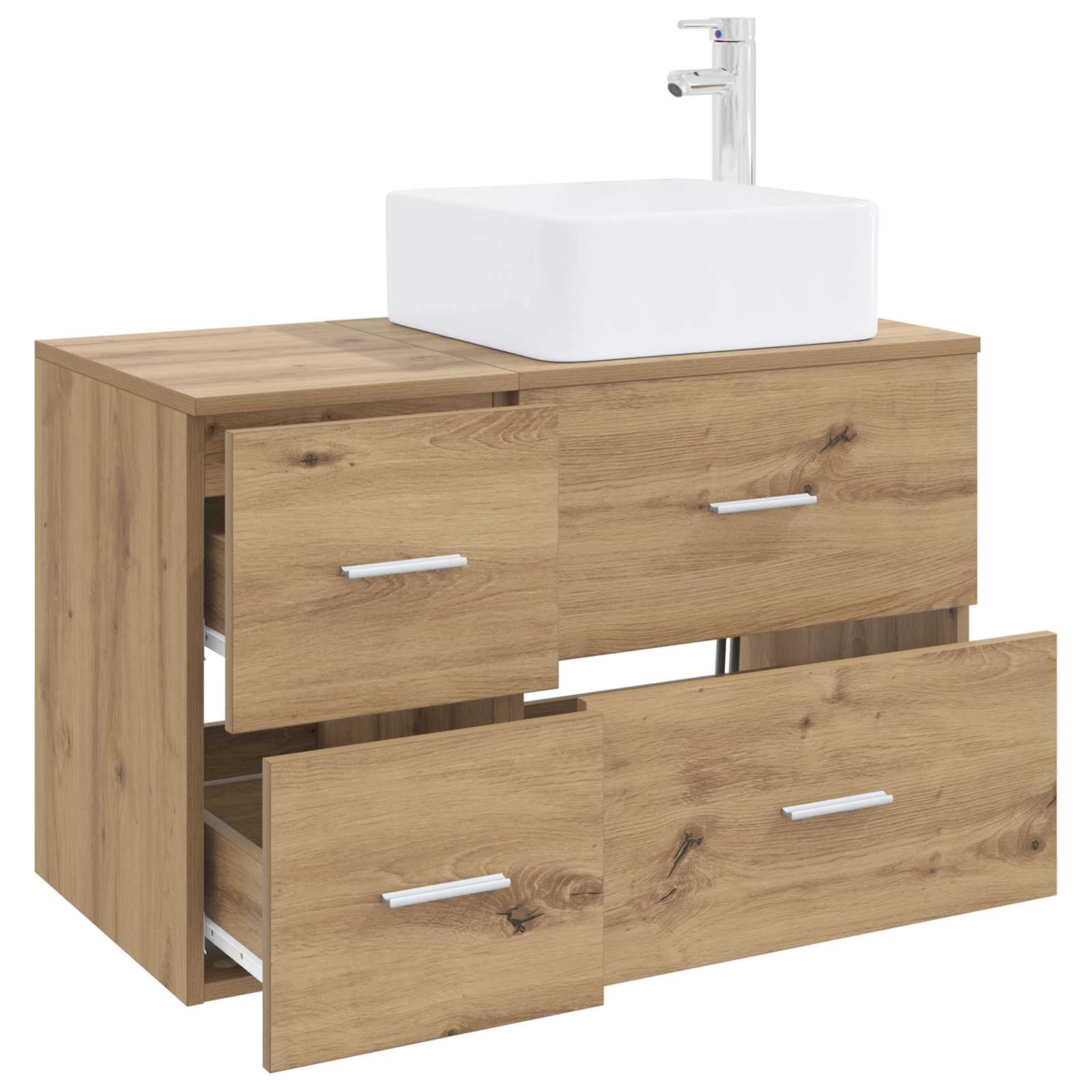 Set di mobili per il bagno 2 pz Rovere Artigianale | homemem39