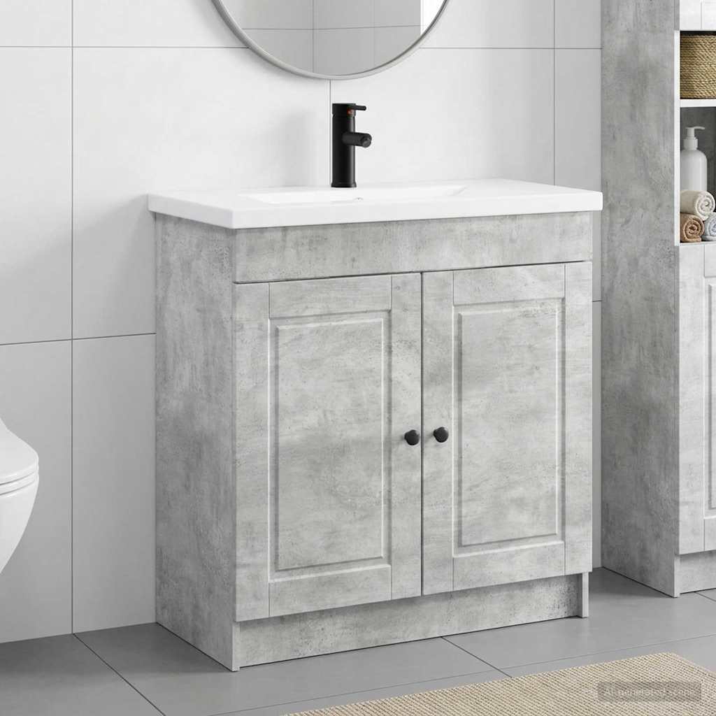 Set di mobili per il bagno Grigio Cemento 56 x 37,5 x 81 cm | homemem39
