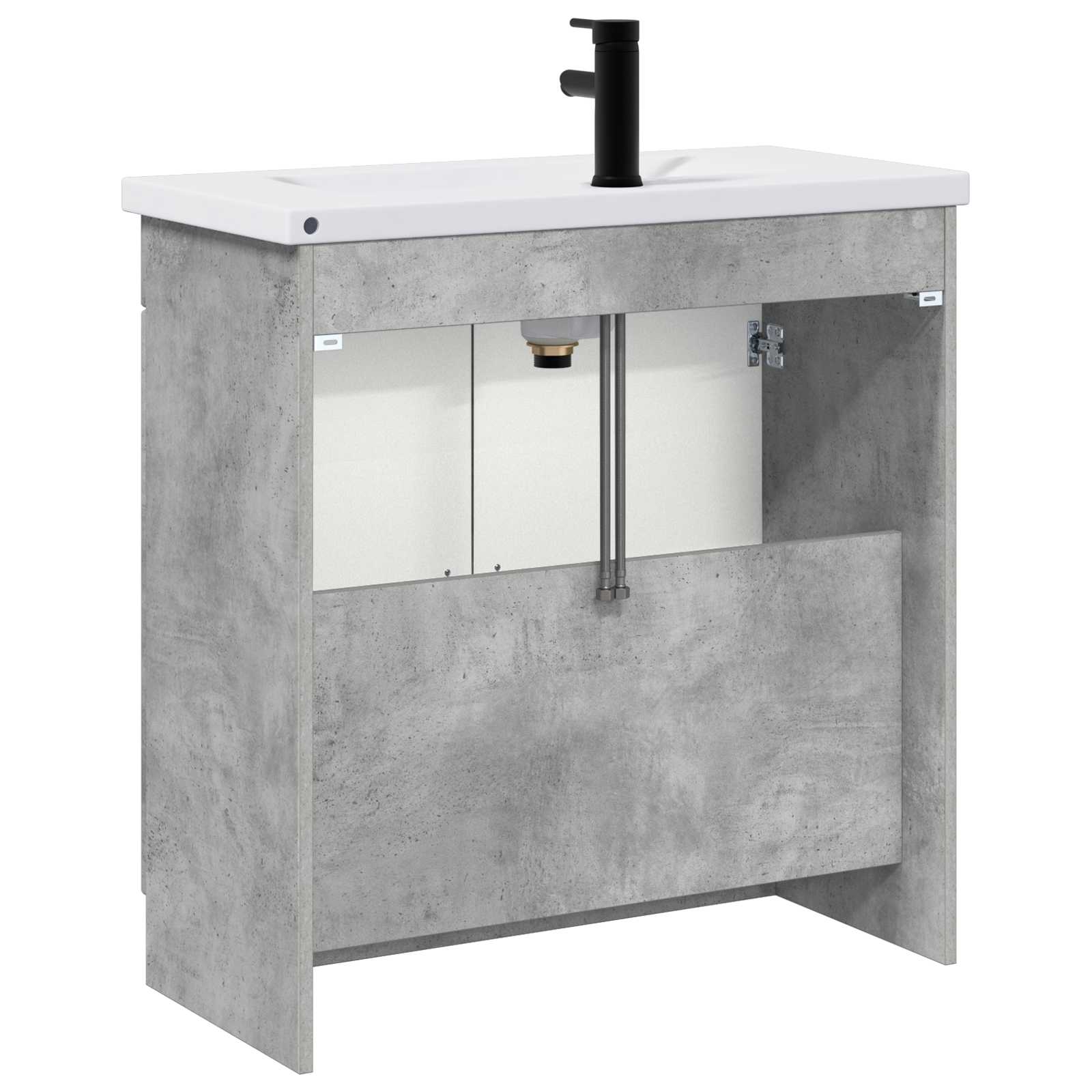 Set di mobili per il bagno Grigio Cemento 56 x 37,5 x 81 cm | homemem39