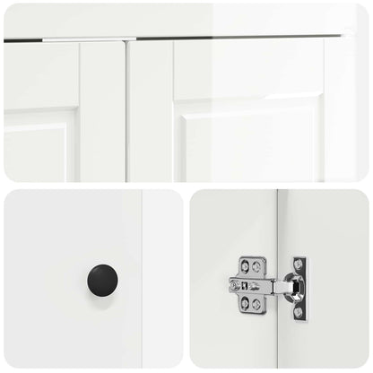 Set di mobili per il bagno Bianco Lucido 56 x 37,5 x 81 cm | homemem39