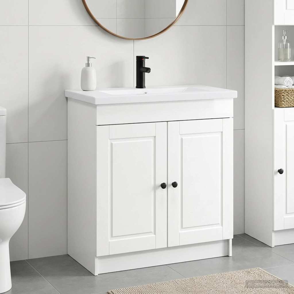 Set di mobili per il bagno Bianco Lucido 56 x 37,5 x 81 cm | homemem39