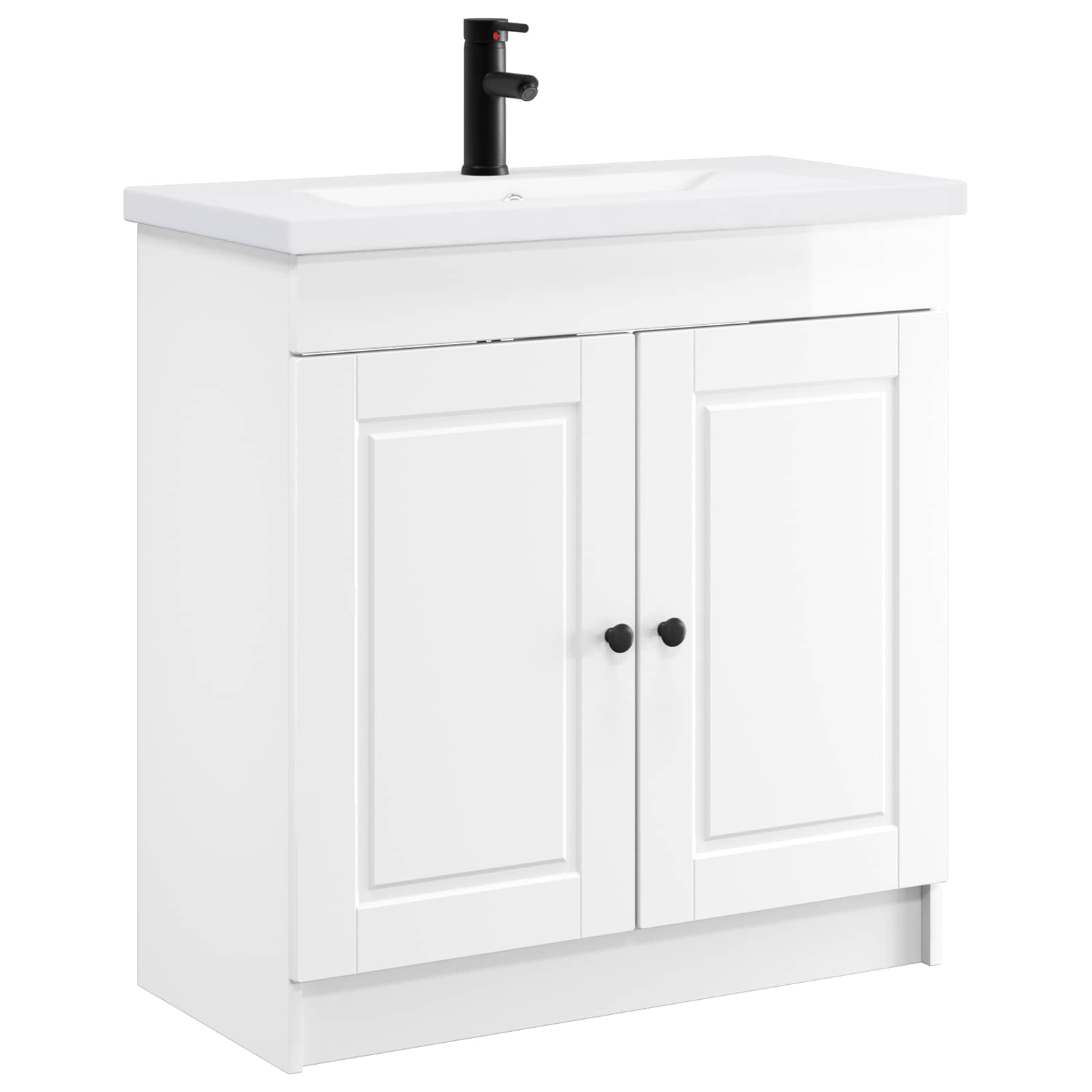 Set di mobili per il bagno Bianco Lucido 56 x 37,5 x 81 cm | homemem39