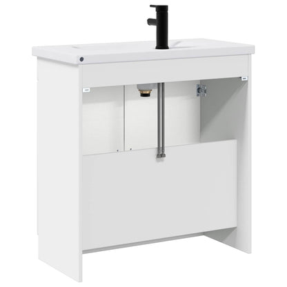 Set di mobili per il bagno Bianco Lucido 56 x 37,5 x 81 cm | homemem39