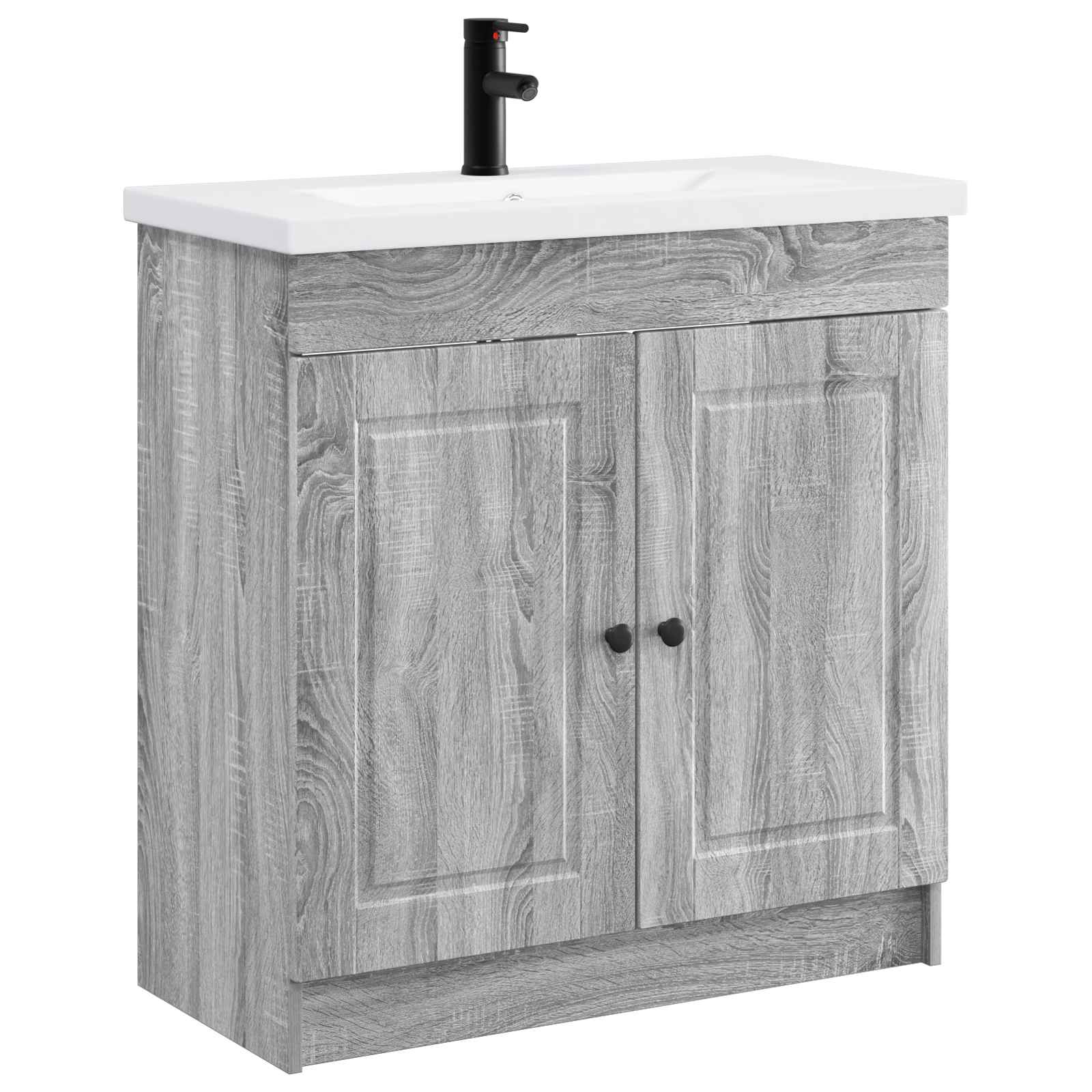 Set di mobili per il bagno Sonoma grigio 56 x 37,5 x 81 cm | homemem39