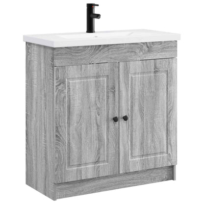 Set di mobili per il bagno Sonoma grigio 56 x 37,5 x 81 cm | homemem39