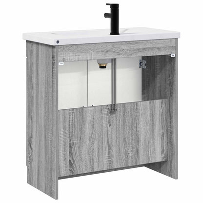 Set di mobili per il bagno Sonoma grigio 56 x 37,5 x 81 cm | homemem39