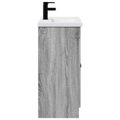 Set di mobili per il bagno Sonoma grigio 56 x 37,5 x 81 cm | homemem39