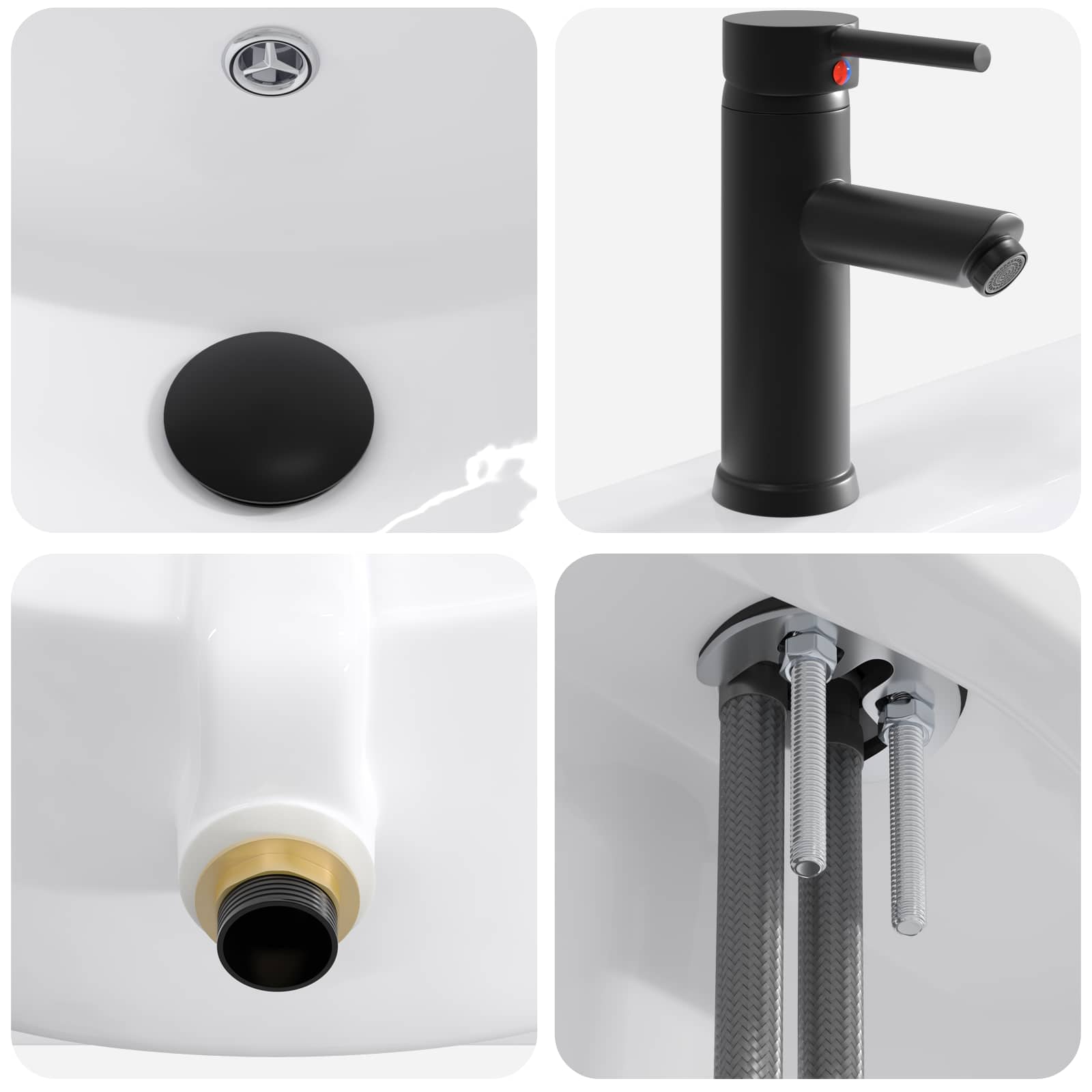 Set di mobili per il bagno Nero 78,5 x 37,5 x 81 cm | homemem39