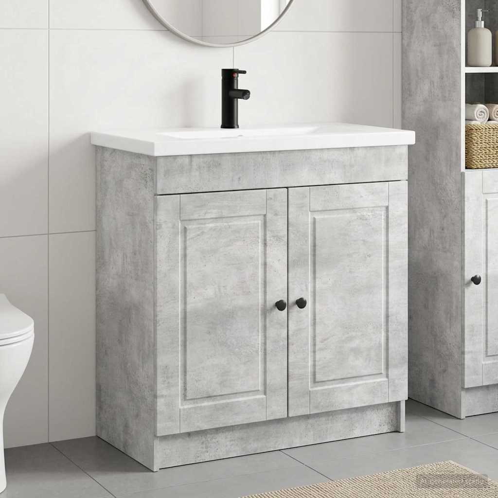 Set di mobili per il bagno Grigio Cemento 78,5 x 37,5 x 81 cm | homemem39