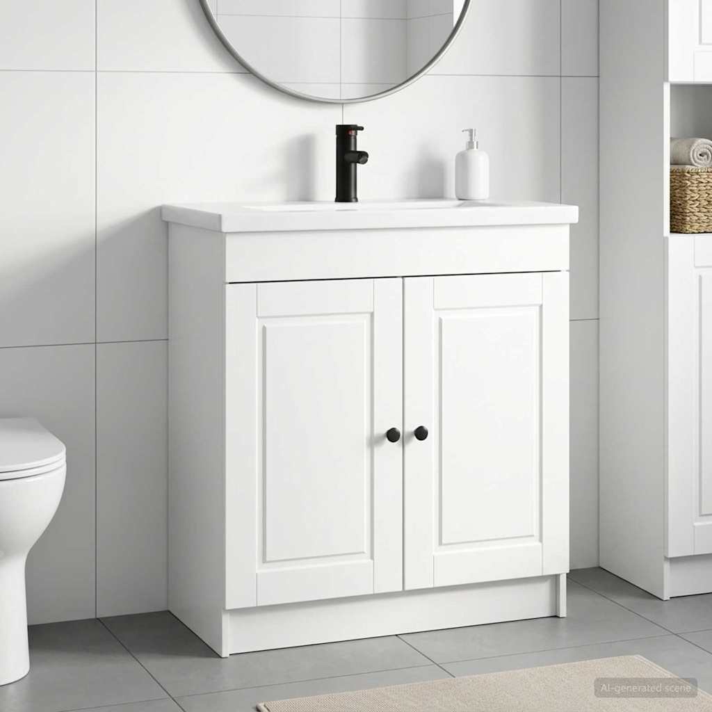 Set di mobili per il bagno Bianco Lucido 78,5 x 37,5 x 81 cm | homemem39