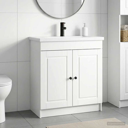 Set di mobili per il bagno Bianco Lucido 78,5 x 37,5 x 81 cm | homemem39