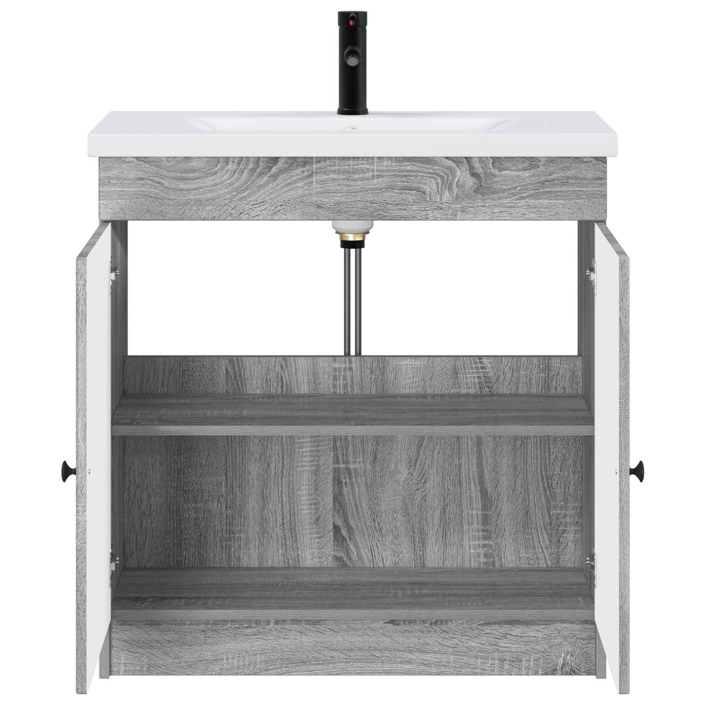 Set di mobili per il bagno Sonoma grigio 78,5 x 37,5 x 81 cm | homemem39
