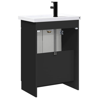Set di mobili per il bagno Nero 56 x 37,5 x 81 cm | homemem39
