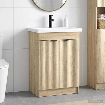 Set di mobili per il bagno Rovere Sonoma 56 x 37,5 x 81 cm | homemem39