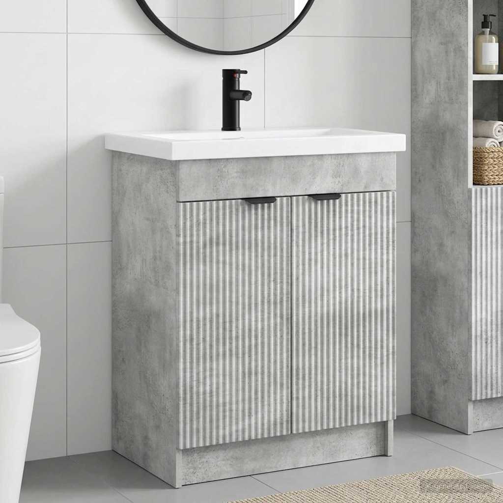 Set di mobili per il bagno Grigio Cemento 56 x 37,5 x 81 cm | homemem39