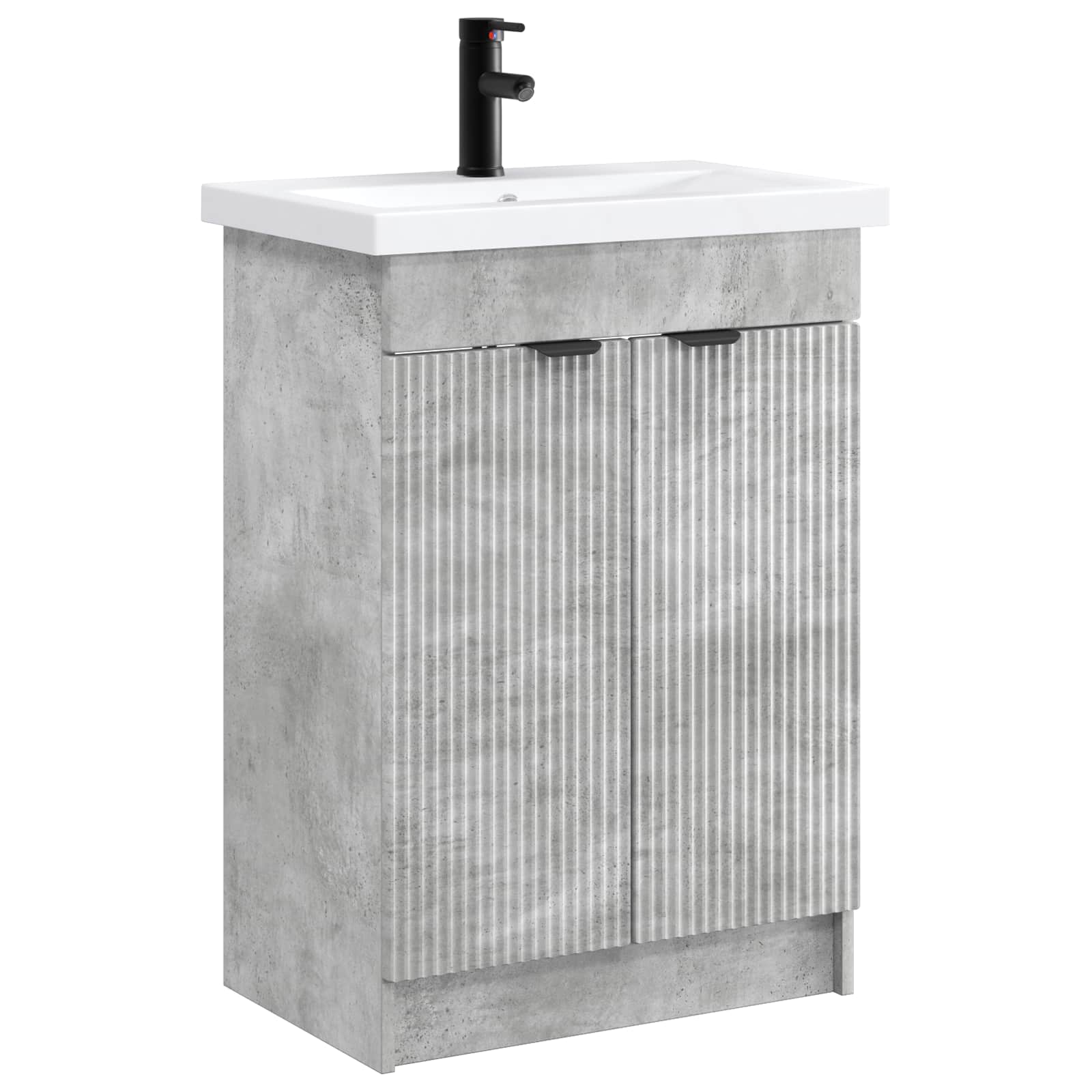 Set di mobili per il bagno Grigio Cemento 56 x 37,5 x 81 cm | homemem39