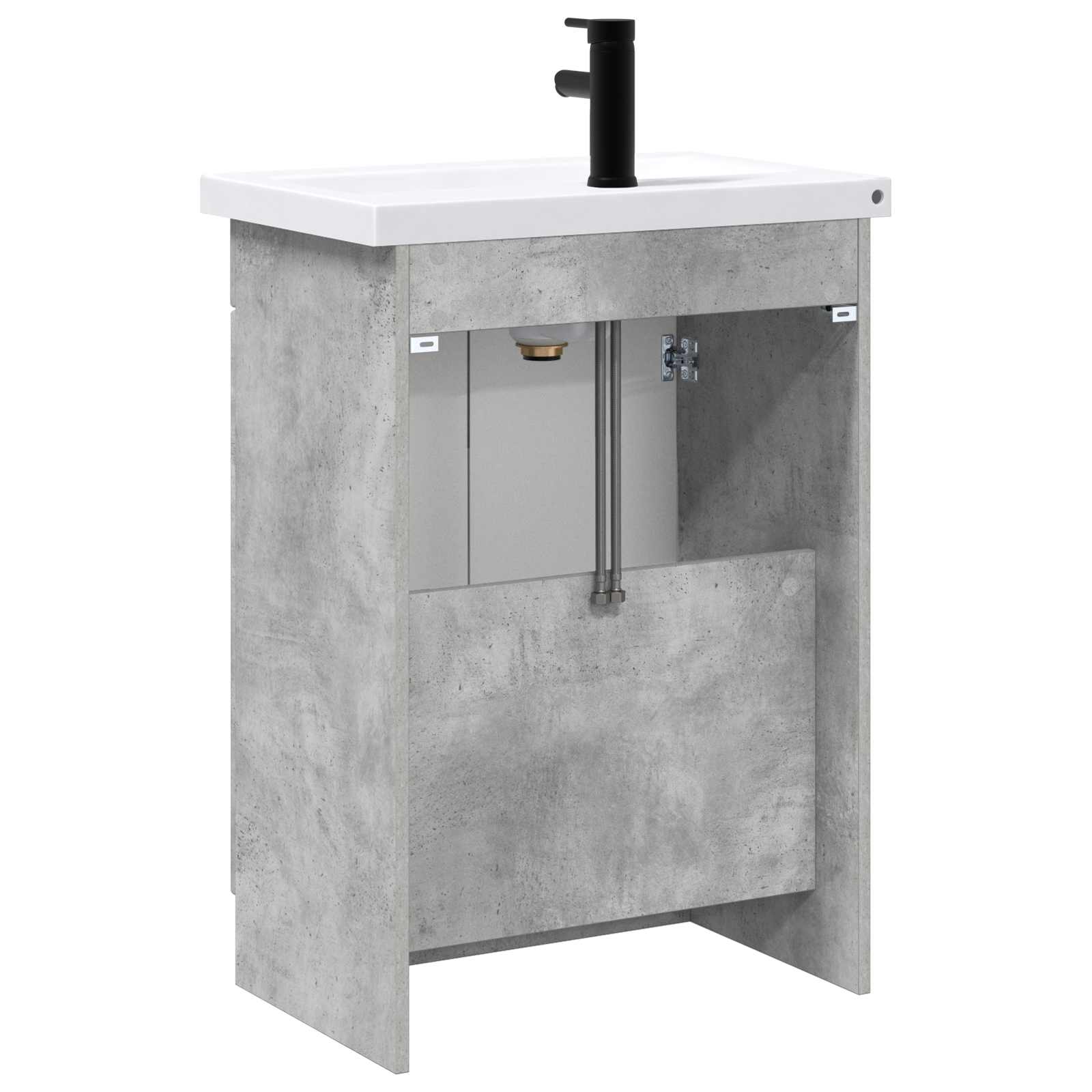 Set di mobili per il bagno Grigio Cemento 56 x 37,5 x 81 cm | homemem39