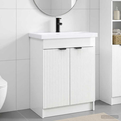 Set di mobili per il bagno Bianco Lucido 56 x 37,5 x 81 cm | homemem39