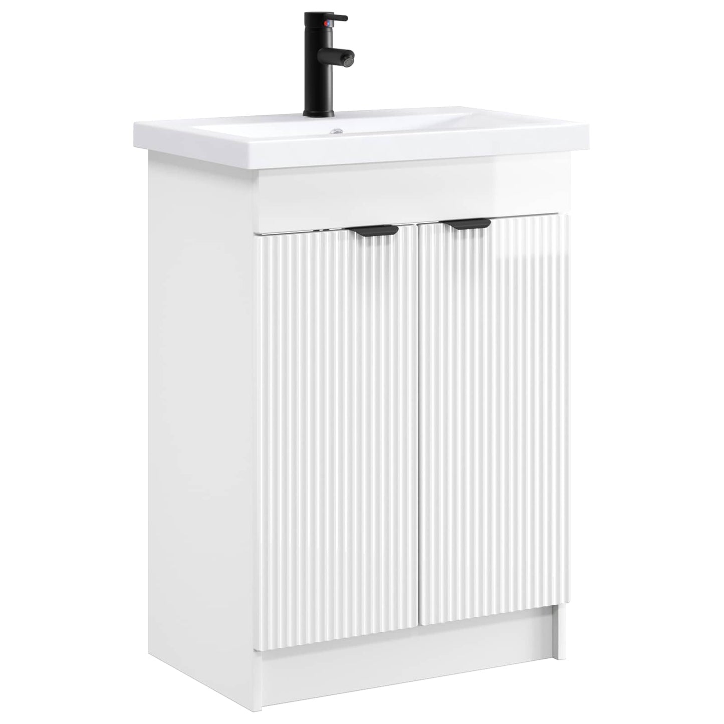 Set di mobili per il bagno Bianco Lucido 56 x 37,5 x 81 cm | homemem39