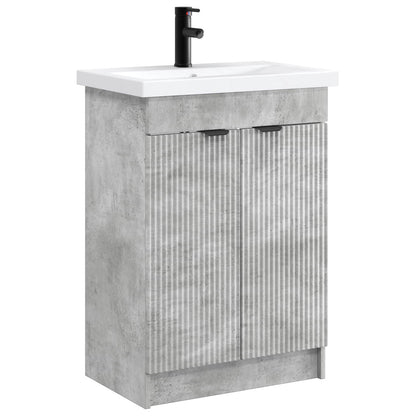 Set di mobili per il bagno Grigio Cemento 78,5 x 37,5 x 81 cm | homemem39