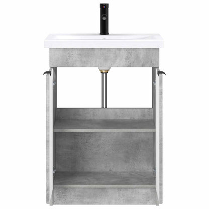 Set di mobili per il bagno Grigio Cemento 78,5 x 37,5 x 81 cm | homemem39