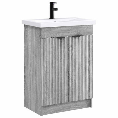 Set di mobili per il bagno Sonoma grigio 78,5 x 37,5 x 81 cm | homemem39